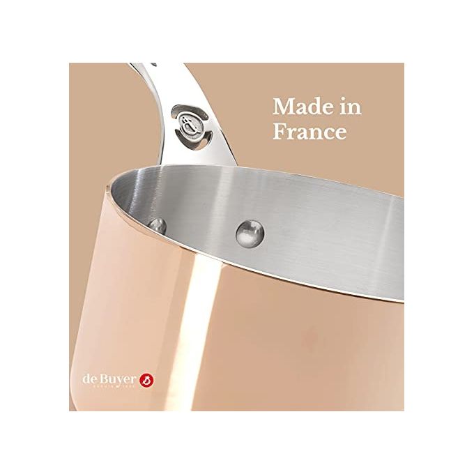 De Buyer Prima Matera Casseruola Rame-Inox 20cm per Induzione
