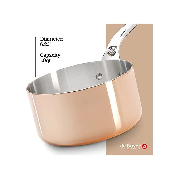 De Buyer Prima Matera casseruola rame-inox 16 cm induzione