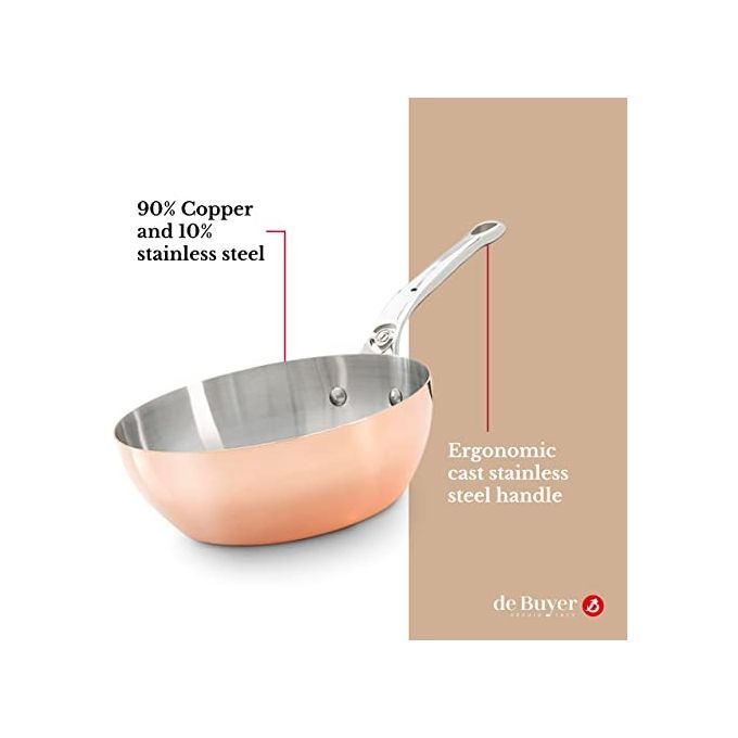 De Buyer Prima Matera Pentolino Rame-Inox 20cm Conico per Induzione