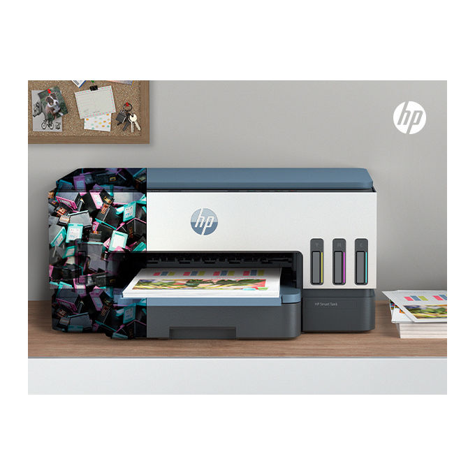 HP 9B5C5A Smart Tank Stampante Multifunzione Getto d'inchiostro 4800x1200 DPI Wi-Fi LCD 250 fogli colore Bianco Grigio