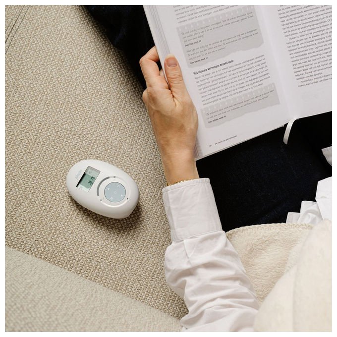 Alecto DBX120 Full Eco DECT Baby Monitor con Funzione Talk-Back e 5 Ninne Nanne Pre-programmate colore Bianco Blu