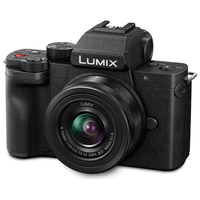 Panasonic Lumix DC-G100DKEGK Fotocamera Mirrorless Micro Quattro Terzi con Obiettivo Lumix G Vario 12-32mm F3.5-5.6 20.3MP 4K 30p e FHD 60 Video Nero