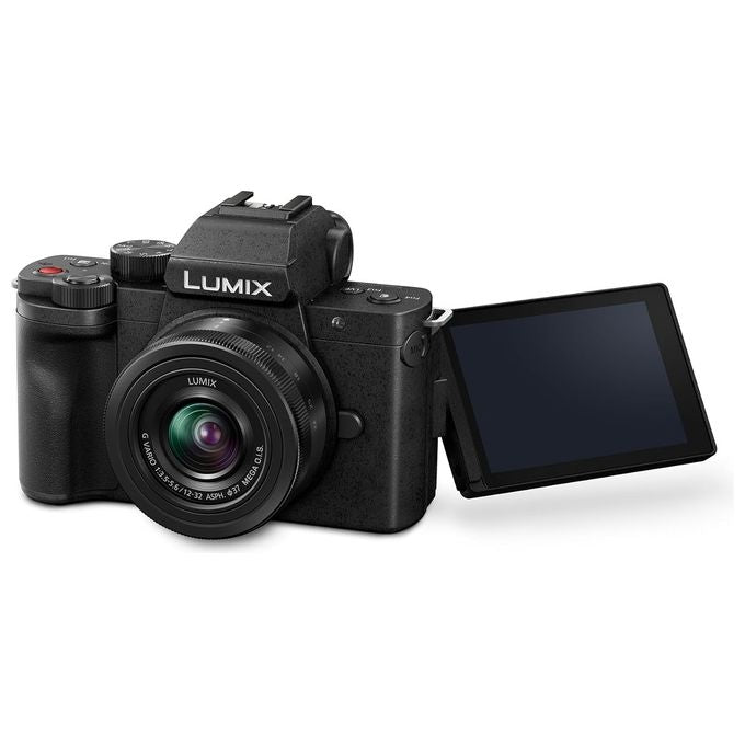 Panasonic Lumix DC-G100DKEGK Fotocamera Mirrorless Micro Quattro Terzi con Obiettivo Lumix G Vario 12-32mm F3.5-5.6 20.3MP 4K 30p e FHD 60 Video Nero