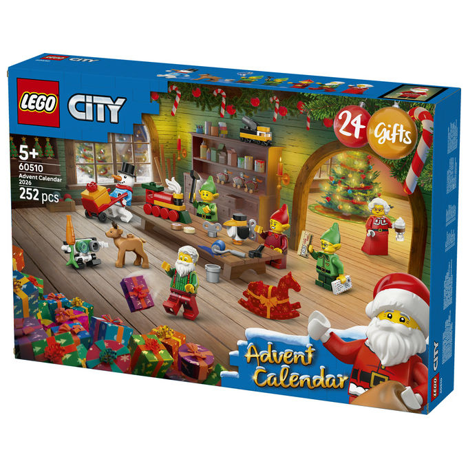 Lego 60510 Calendario dell'Avvento 2026 Set da Costruzione con 24 Sorprese 252 Pezzi colore Multicolore