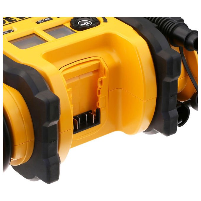 Dewalt DCC018N-XJ Gonfiatore 18V XR con Manometro Digitale Pressione Max 11 bar Alimentazione 12V e 240V colore Nero Giallo