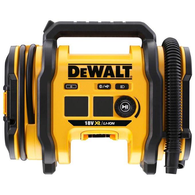 Dewalt DCC018N-XJ Gonfiatore 18V XR con Manometro Digitale Pressione Max 11 bar Alimentazione 12V e 240V colore Nero Giallo