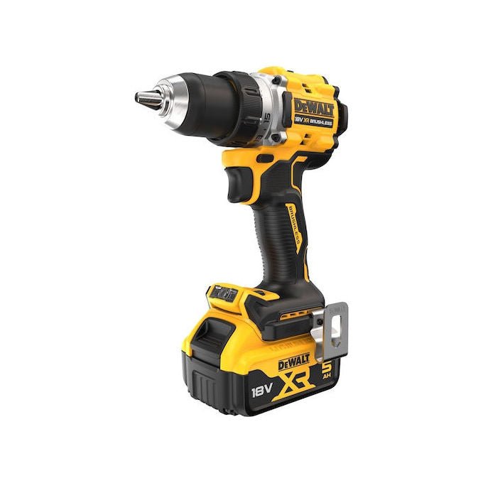 DeWalt DCD800P2T-QW Trapano avvitatore a batteria 18V motore brushless 2 batterie 5Ah velocita' 0-650 e 0-2000 giri-min mandrino 13 mm colore Nero