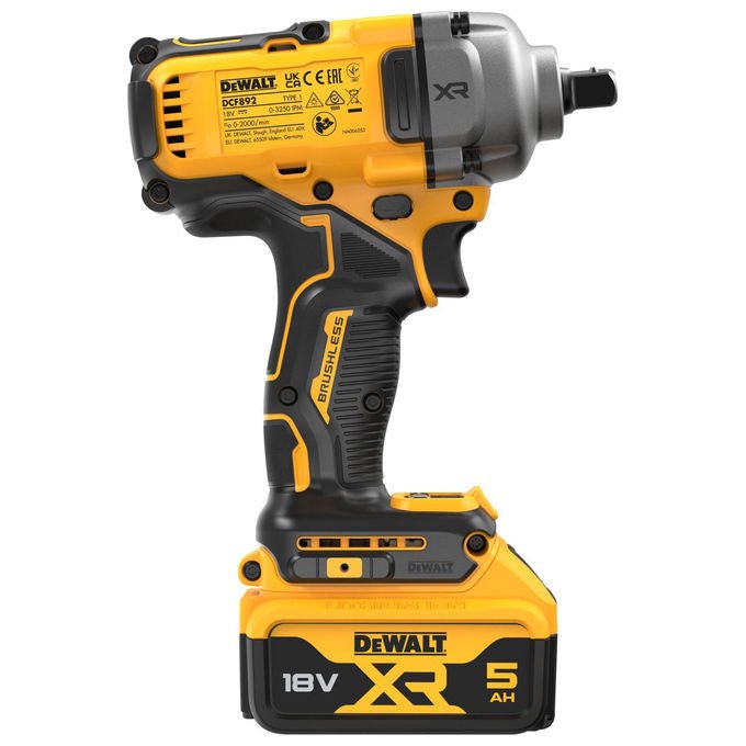 DeWALT DCF892P2T-QW Avvitatore a Impulso 18V 2000 giri-min 1084 Nm con 2 Batterie 5.0Ah colore Nero
