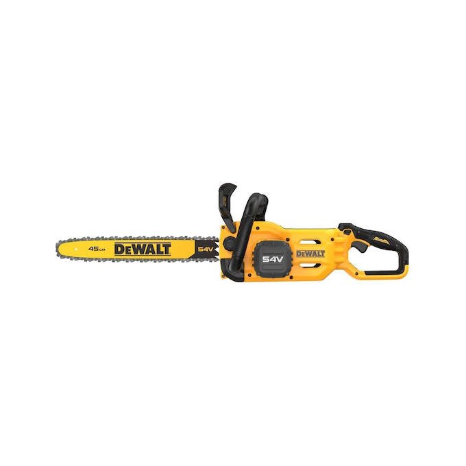 DeWALT DCMCS574N Elettrosega 45cm Brushless 54V 13,5 m-s velocita' catena Automatica lubrificazione Metalliche artigli appoggio colore Nero