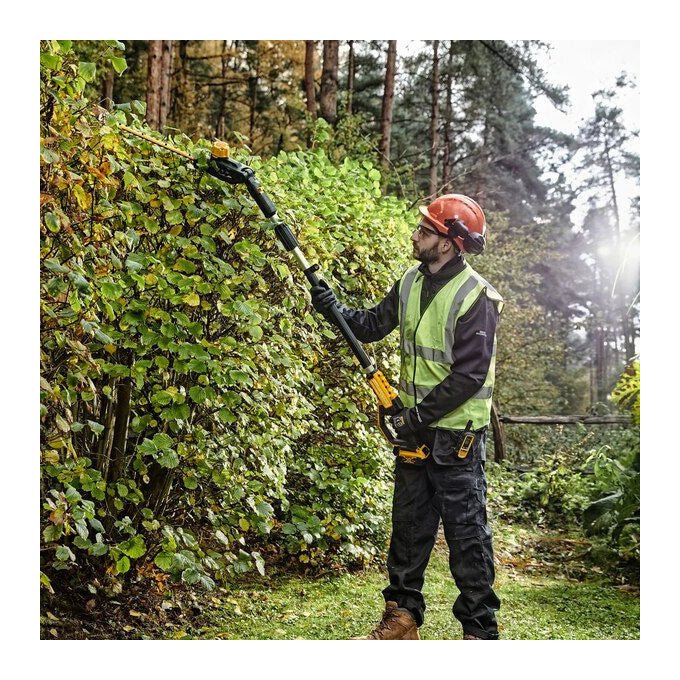 DeWALT DCMPH566N-XJ tosasiepe telescopico a batteria 18 V Ioni di Litio lama 55 cm testa orientabile in 7 posizioni portata massima 3,35 m motore Brushless peso 3,6 Kg colore Nero