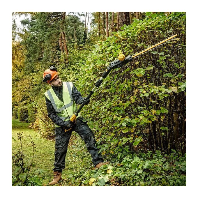 DeWALT DCMPH566N-XJ tosasiepe telescopico a batteria 18 V Ioni di Litio lama 55 cm testa orientabile in 7 posizioni portata massima 3,35 m motore Brushless peso 3,6 Kg colore Nero