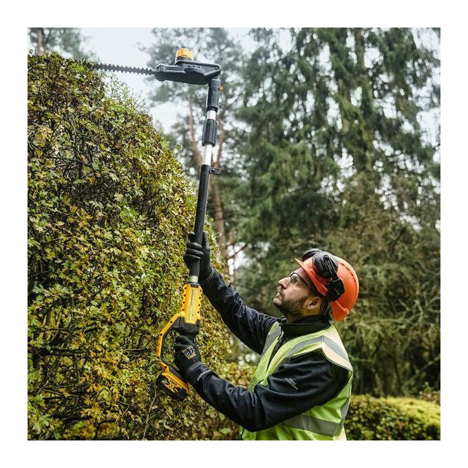 DeWALT DCMPH566N-XJ tosasiepe telescopico a batteria 18 V Ioni di Litio lama 55 cm testa orientabile in 7 posizioni portata massima 3,35 m motore Brushless peso 3,6 Kg colore Nero
