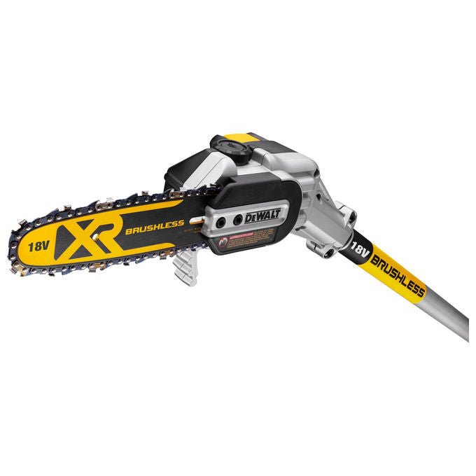 DeWalt DCMPS567N-XJ Potatore telescopico Brushless Barra 20 cm Altezza massima 450 cm Peso 3,8 Kg Velocita' catena 6,5 m-s Tensione 18 V Lubrificazione automatica colore Giallo