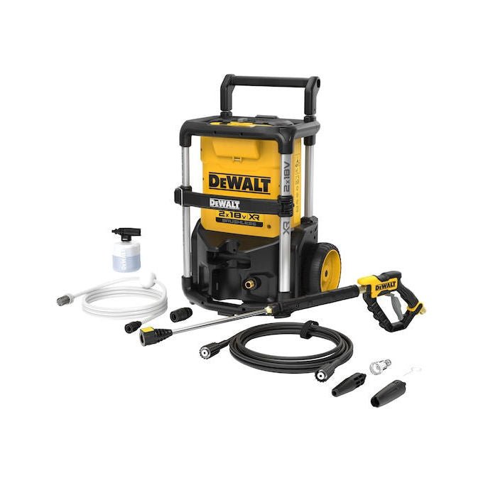 DeWALT DCMPW1600N-XJ Idropulitrice Compatta Batteria 110 bar 2x18 V 6 m 0,6 L colore Giallo