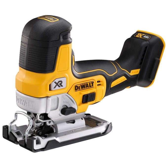 DeWalt DCS335N-XJ Seghetto Alternativo 18V Motore Senza Spazzole 4 Posizioni Regolazione Wahad?owa Velocita' 0-3200 colpi-min Capacita' Taglio Legno 135 mm Acciaio 10 mm Alluminio 57 mm colore Nero