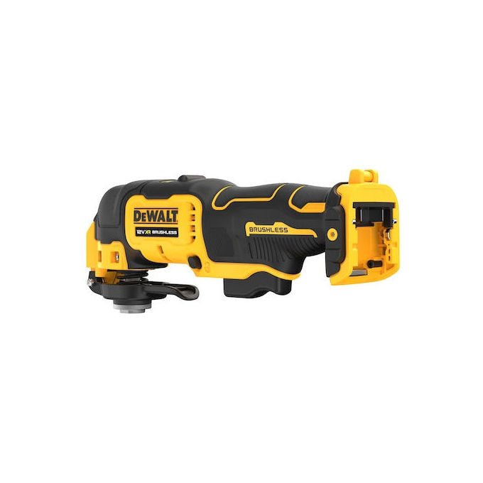 DeWALT DCS353NT-XJ Utensile Multifunzione Brushless 12 V 18000 min-1 con Adattatore Universale e Luce LED colore Nero Giallo