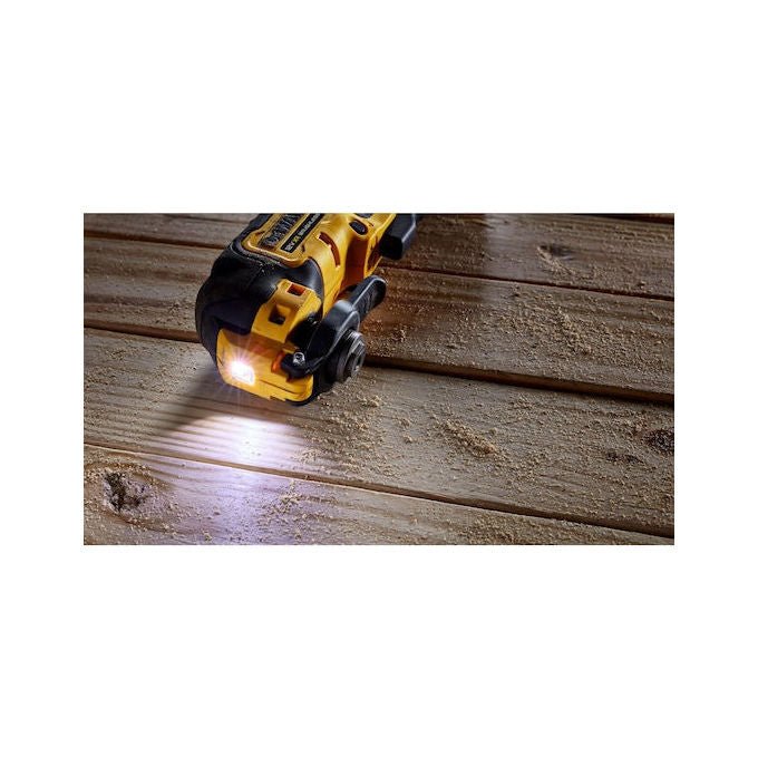 DeWALT DCS353NT-XJ Utensile Multifunzione Brushless 12 V 18000 min-1 con Adattatore Universale e Luce LED colore Nero Giallo