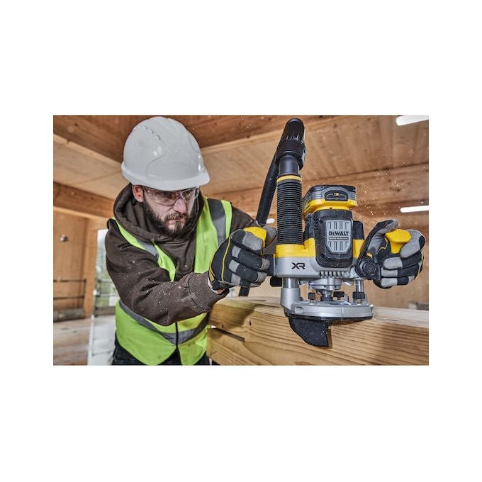 DeWALT DCW620NT-XJ Fresatrice Ad Affondamento Motore Brushless 11000-23000 rpm Attacco 8 mm 12.7 mm colore Nero Giallo