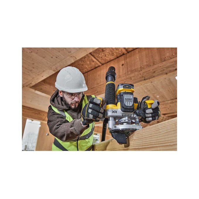 DeWALT DCW620NT-XJ Fresatrice Ad Affondamento Motore Brushless 11000-23000 rpm Attacco 8 mm 12.7 mm colore Nero Giallo