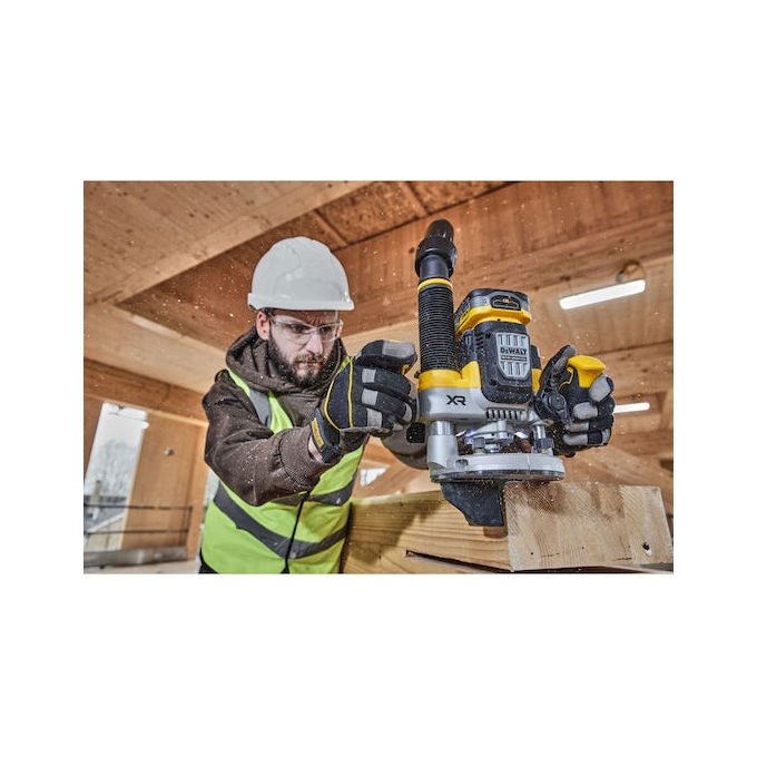 DeWALT DCW620NT-XJ Fresatrice Ad Affondamento Motore Brushless 11000-23000 rpm Attacco 8 mm 12.7 mm colore Nero Giallo