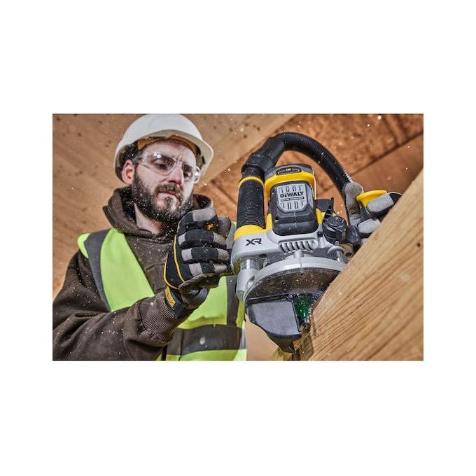 DeWALT DCW620NT-XJ Fresatrice Ad Affondamento Motore Brushless 11000-23000 rpm Attacco 8 mm 12.7 mm colore Nero Giallo
