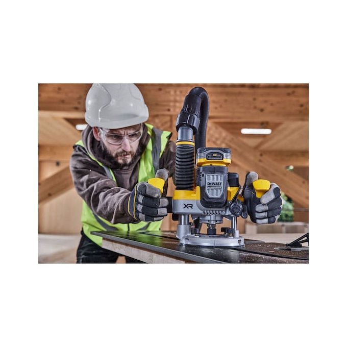 DeWALT DCW620NT-XJ Fresatrice Ad Affondamento Motore Brushless 11000-23000 rpm Attacco 8 mm 12.7 mm colore Nero Giallo