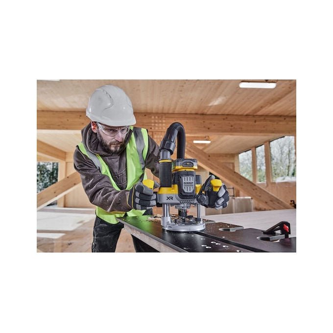DeWALT DCW620NT-XJ Fresatrice Ad Affondamento Motore Brushless 11000-23000 rpm Attacco 8 mm 12.7 mm colore Nero Giallo