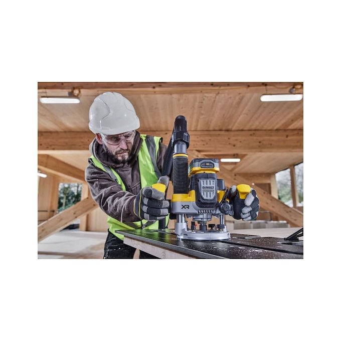DeWALT DCW620NT-XJ Fresatrice Ad Affondamento Motore Brushless 11000-23000 rpm Attacco 8 mm 12.7 mm colore Nero Giallo