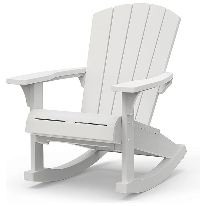 Keter Rocking Adirondack - Sedia A Dondolo 80,5X92X100,5H - Bianco