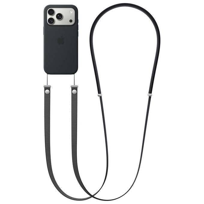 Apple MGGL4ZM-A Tracolla Crossbody Regolabile in PET Riciclato Compatibile con Custodie iPhone colore Nero