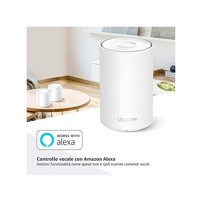 TP-Link Router 4G+ Mesh Wi-Fi 6 Deco X20-4G, Dual Band AX1800, modalita' 4G o wireless router o Access Point, 3 porte gigabit, compatibile con tutti i modelli Deco e con Alexa