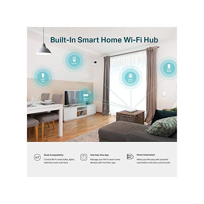 TP-LINK DECO M5 Wireless Router Ac1300 Whole-home Dualband Quadcore 717mhz 2p Gigabit 1p usb