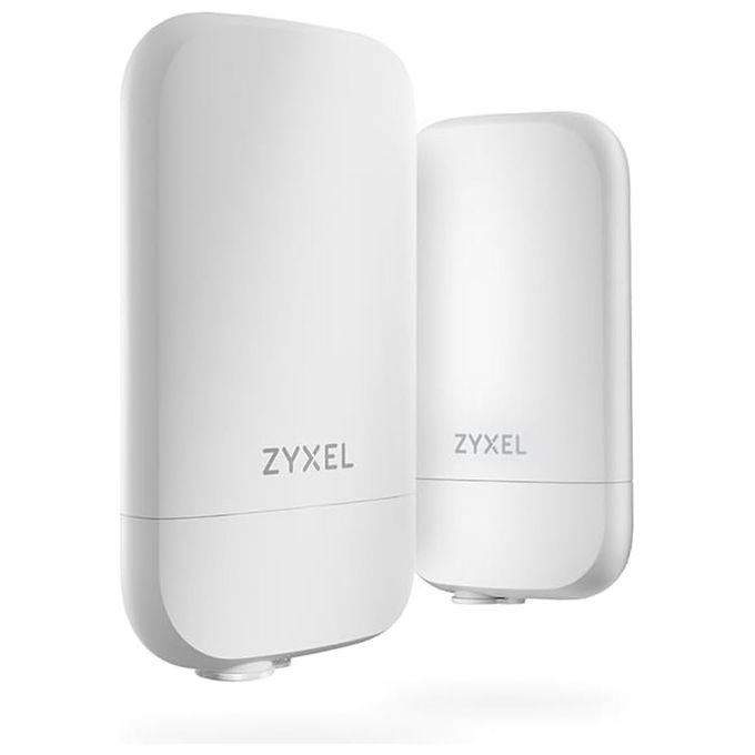 Zyxel NWA55AXPTP Bridge Wireless Outdoor WiFi 6 AX2400 Punto a Punto fino a 10 km PoE IP55 2x2:2 MU-MIMO 160MHz 5GHz Gigabit LAN colore Nero