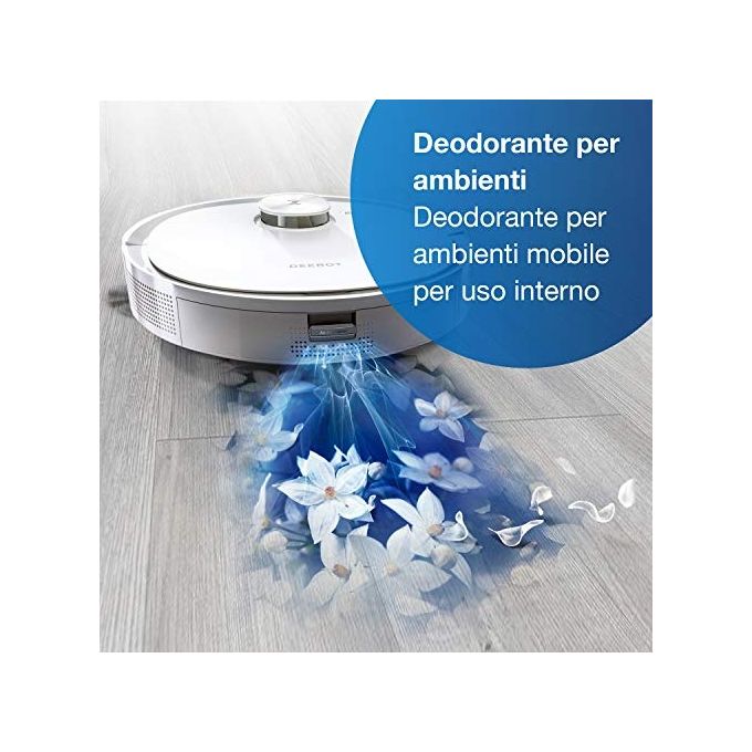 Ecovacs Deebot T9 - Robot aspirapolvere laser con mop, capacita' 0,42 L, autonomia 175 min, Wi‑Fi + app, mappatura 3D, 67 dB, Bianco