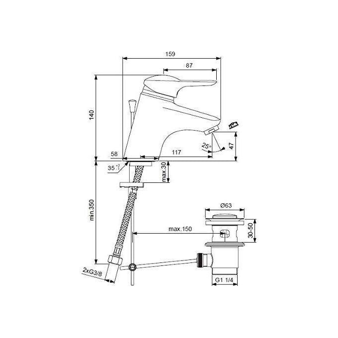 Ideal Standard Dot Miscelatore Lavabo Cromo