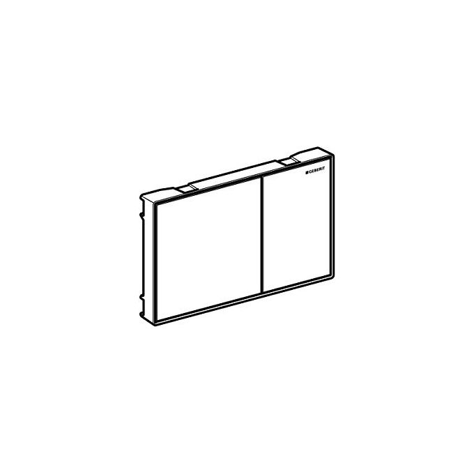 Geberit Sigma60 Placca 2 Pulsanti Quadrati Cromo-Spazzolato