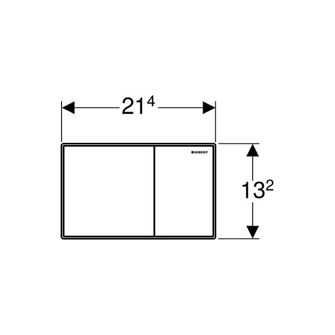 Geberit Sigma60 Placca 2 Pulsanti Quadrati Cromo-Spazzolato
