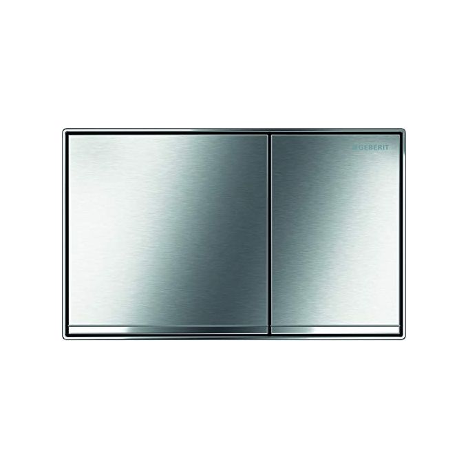 Geberit Sigma60 Placca 2 Pulsanti Quadrati Cromo-Spazzolato