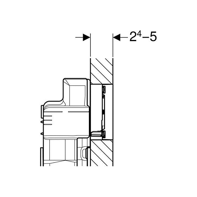 Geberit Sigma60 Placca 2 Pulsanti Quadrati Cromo-Spazzolato
