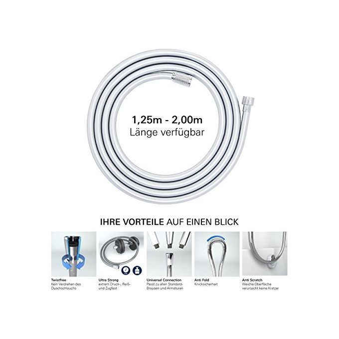 Grohe 27502 Flessibile Doccia Cm150 Metallo