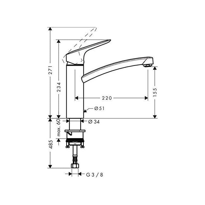 Hansgrohe Logis 71832 Miscelatore Lavello 160 Cromo