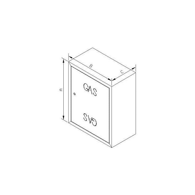 Maggini Kit Cassetta X Contatore L30 H40 Zincato Con Fondo Aperto