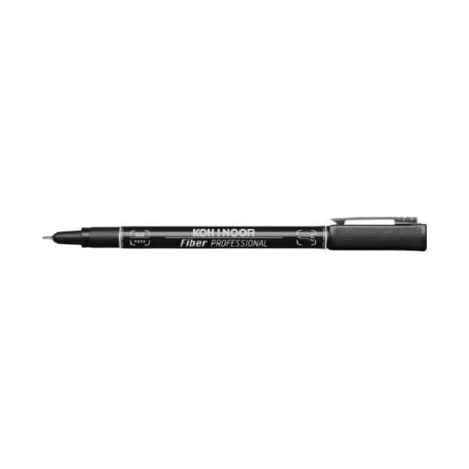 Koh-i-Noor DH2102-10 Confezione 10 Penne a Fibra Calibro 0,2 Nero