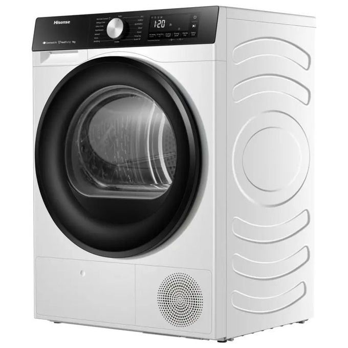 Hisense DH3S902BWCC Asciugatrice a condensa con pompa di calore 9 Kg 16 programmi ConnectLife TwinAir AutoDry (670x645x885 cm) colore Bianco