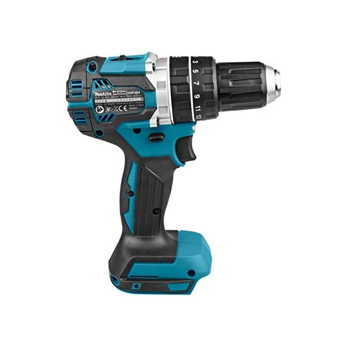 Makita Trapano Avvitatore a Percussione DHP484ZJ 18V 13mm 60Nm Motore Brushless (Batteria Non Inclusa)