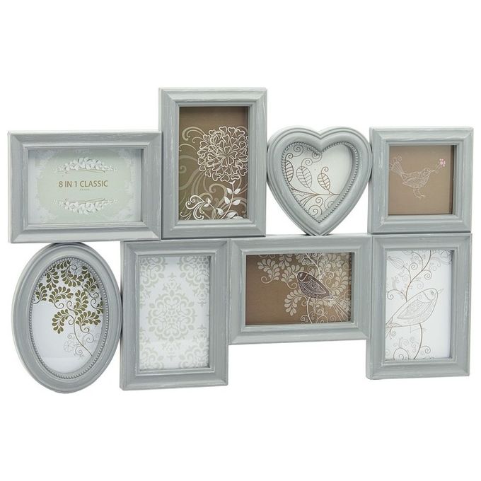 Portafoto 8 Posti Darling 60X38,5 cm Grigio