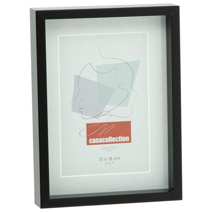 Cornice Portafoto Prime in Mdf e Vetro 13X18 cm Nero