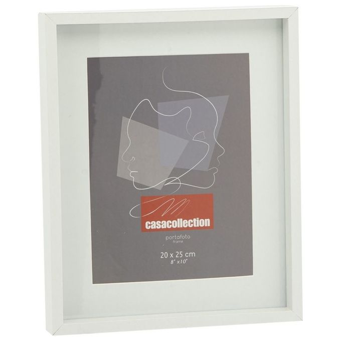 Cornice Portafoto Prime in Mdf e Vetro 20X25 cm Bianco