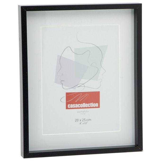 Cornice Portafoto Prime in Mdf e Vetro 20X25 cm Nero