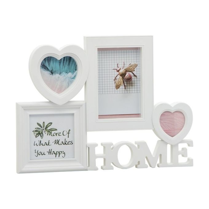 Portafoto 4 Posti Cozy 35,5X26,5 cm Bianco